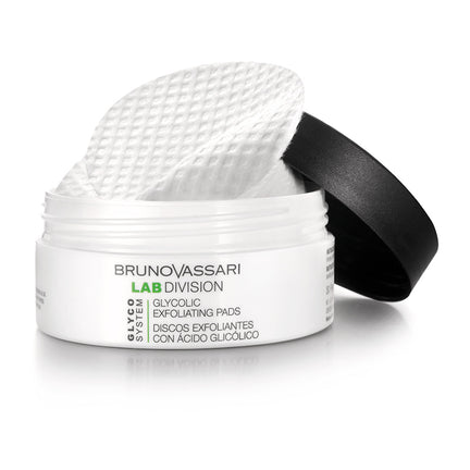 Dischete acid glicolic pentru curatare si exfoliere - Bruno Vassari Glyco System Exfoliating Pads 30 buc