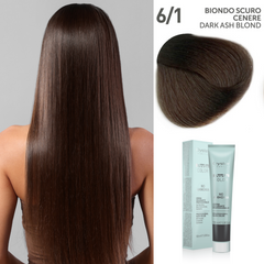 Vopsea fara amoniac ITALIA -  OYSTER Perlacolor NA 6/1 DARK ASH BLOND 100 ml