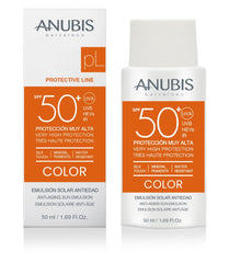Crema protectoare cu pigmenti de culoare - ANUBIS Color SPF 50+ Anti-Aging Sun Emulsion 50 ml