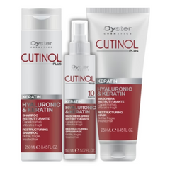 Tratament in 3 pasi pentru regenerarea parului cu Acid Hialuronic si Keratina – OYSTER Cutinol Plus Keratin Pack