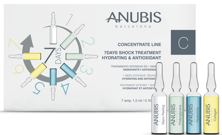 Tratament SOC 7 zile, hidratare intensiva si efect antioxidant - ANUBIS 7 Days Shock 7x1,5ml