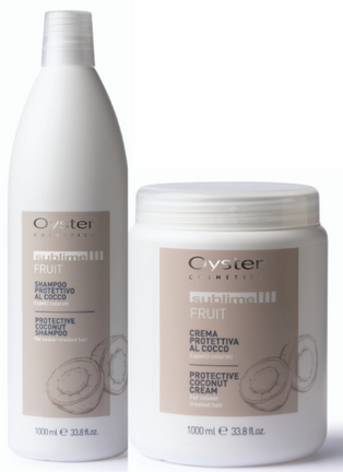 Pachet profesional pentru restructurare par vopsit- Oyster Sublime Coconut Pack 2x1000 ml