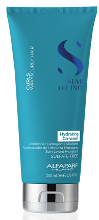 Balsam de curatare pentru par cret/ondulat - ALFAPARF Semi di Lino Curls Hydrating Co-Wash 200 ml