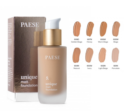 Fond de ten matifiant - PAESE Unique Matt Foundation 30 ml (8 nuante)