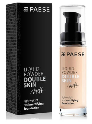 Fond de ten matifiant pentru ten gras si mixt- Paese Liquid Powder Double Skin Matt 30 ml (4 nuante)