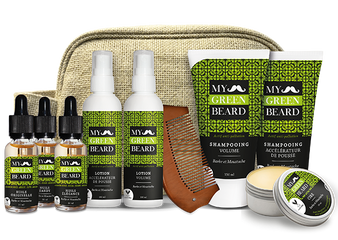 Kit complet pentru barba si mustata MY GREEN BEARD - Trousse Complete
