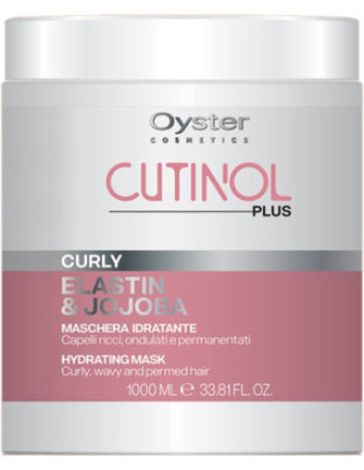 Masca pentru par ondulat cu Elastina si Ulei de Jojoba - OYSTER Cutinol Plus Curly Mask 1000 ml