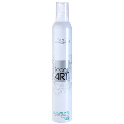 Spuma de par cu fixare foarte puternica - Loreal Tecni Art Full Volume Extra Mousse (nivel 5) 400 ml