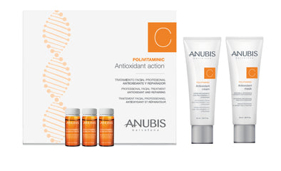 Pachet tratament facial profesional antioxidant și reparator 10 Tratamente - ANUBIS Polivitaminic Antioxidant Action Cabin Pack
