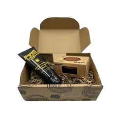 Set crema nuantatoare si perie de barba - Morgan’s Pomade Instant Beard Darkening Kit