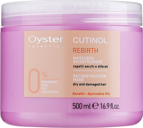 Masca cu cheratina pentru reconstructie fara parabeni- Oyster Cutinol Rebirth Mask 500 ml