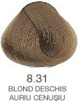 Vopsea permanenta - Alfaparf EOC Cube Vopsea permanenta 3D Tech 60ml - Blond deschis auriu cenusiu 8/31