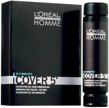 Gel colorant pentru par - Loreal Homme Cover 5-3 Dark Brow 50 ml