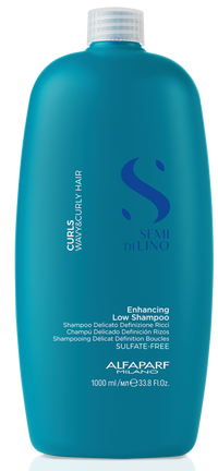 Sampon pentru par cret sau ondulat - ALFAPARF Semi di Lino Curls Enhancing Low Shampoo 1000 ml