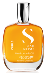 Ulei pentru par cret sau ondulat - ALFAPARF Semi di Lino Curls Multi-Benefit Oil 100 ml