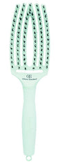 Perie pentru styling si masaj capilar, par mistret - Olivia Garden 8541 Finger Brush Medium Combo Pastel Verde