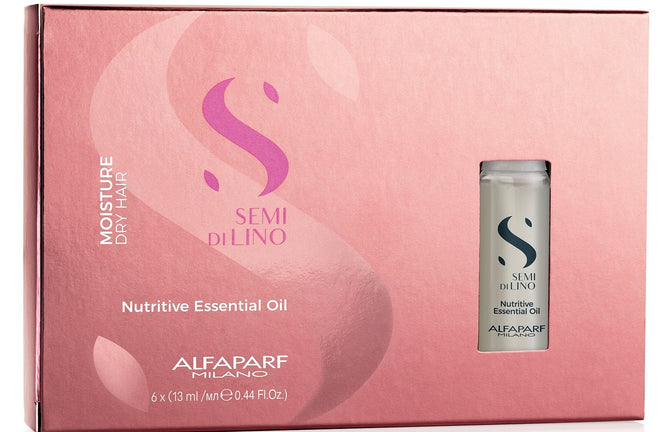 Ulei esential de hidratare - Alfaparf Semi Di Lino Moisture Nutritive Essential Oil 6x13 ml